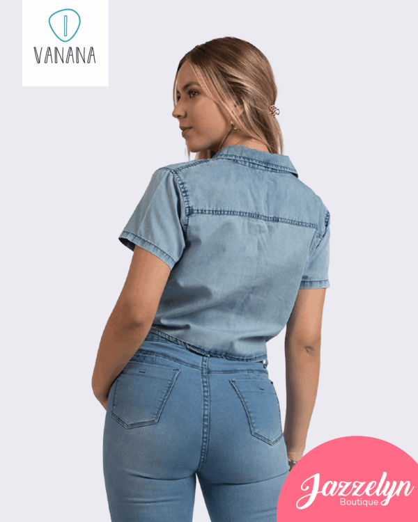 Camisa Jeans Ivanana Celeste