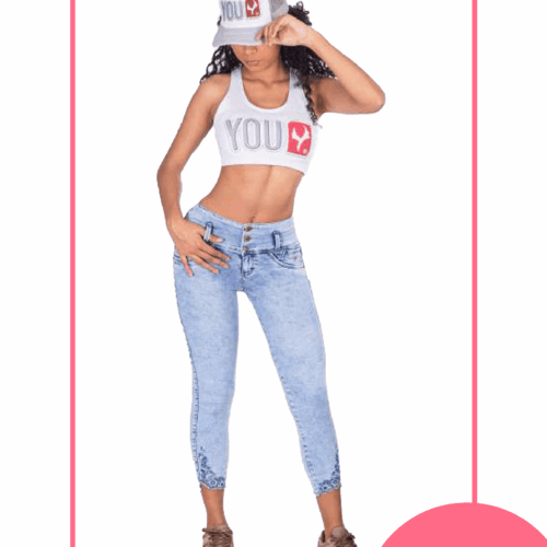 Pantalón Diseño floreado - 3 botones