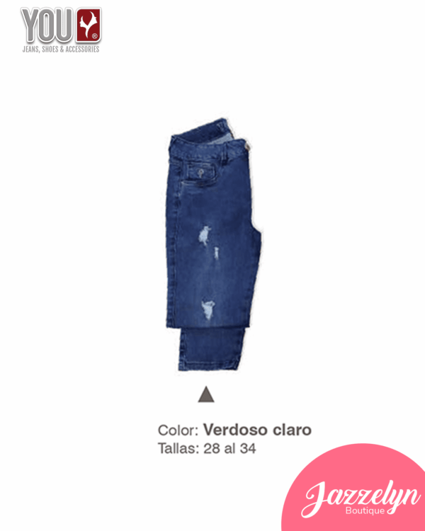 Pantalón Rasgado - 1 botón - bolsillo